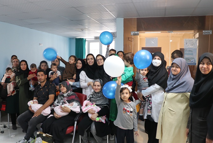 جشن تولد 99 نوگل حاصل از خدمات درمانی ناباروری در بیمارستان بنت الهدی بجنورد برگزار شد